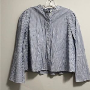 Madewell Striped Bell-sleeve Top